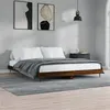 Image de vidaXL Cadre de lit chêne marron 200x200 cm bois d'ingénierie