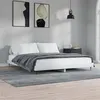 Image de vidaXL Cadre de lit blanc brillant 120x200 cm bois d'ingénierie