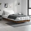 Image de vidaXL Cadre de lit sans matelas chêne fumé 100x200 cm bois ingénierie832266