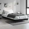 Image de vidaXL Cadre de lit sans matelas noir 90x200 cm bois d'ingénierie832270
