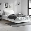 Image de vidaXL Cadre de lit blanc brillant 90x200 cm bois d'ingénierie