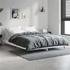 Image de vidaXL Cadre de lit sans matelas blanc 135x190 cm bois d'ingénierie832285