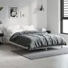 Image de vidaXL Cadre de lit sonoma gris 120x190 cm bois d'ingénierie