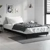 Image de vidaXL Cadre de lit sans matelas noir 90x190 cm bois ingénierie832302