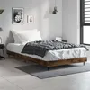 Image de vidaXL Cadre de lit sans matelas chêne fumé 90x190cm bois d'ingénierie