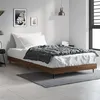 Image de vidaXL Cadre de lit sans matelas chêne marron 90x190cm bois ingénierie