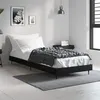 Image de vidaXL Cadre de lit noir 75x190 cm bois d'ingénierie
