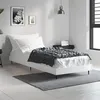 Image de vidaXL Cadre de lit blanc brillant 75x190 cm bois d'ingénierie
