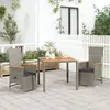 Image de Vidaxl Ensemble De Salle Ã Manger De Jardin 3 Pcs Avec Coussins Gris