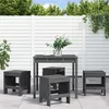 Image de vidaXL Ensemble à manger de jardin 5pcs gris bois massif de pin