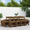 Image de Vidaxl Ensemble Ã DÃ®ner De Jardin 13 Pcs Marron Miel Bois Pin Massif