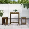 Image de vidaXL Ensemble de bar de jardin 3 pcs marron miel bois pin massif