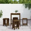 Image de vidaXL Ensemble de bar de jardin 5 pcs marron miel bois de pin massif