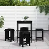 Image de vidaXL Ensemble de bar de jardin 5 pcs noir bois de pin massif