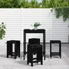 Image de Vidaxl Ensemble De Bar De Jardin 5 Pcs Noir Bois De Pin Massif