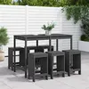 Image de vidaXL Ensemble de bar de jardin 7 pcs gris bois de pin massif
