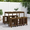 Image de vidaXL Ensemble de bar de jardin 7 pcs marron miel bois de pin massif