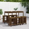 Image de Vidaxl Ensemble De Bar De Jardin 7 Pcs Marron Miel Bois De Pin Massif