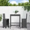 Image de vidaXL Ensemble de bar de jardin 3 pcs gris bois de pin massif