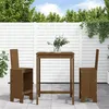 Image de vidaXL Ensemble de bar de jardin 3 pcs marron miel bois pin massif
