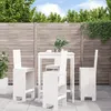 Image de Vidaxl Ensemble De Bar De Jardin 5 Pcs Blanc Bois Massif De Pin