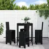 Image de vidaXL Ensemble de bar de jardin 5 pcs noir bois de pin massif3157773