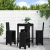 Image de Vidaxl Ensemble De Bar De Jardin 5 Pcs Noir Bois De Pin Massif