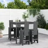 Image de vidaXL Vidaxl Ensemble De Bar De Jardin 5 Pcs Gris Bois De Pin Massif