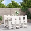 Image de vidaXL Vidaxl Ensemble De Bar De Jardin 9 Pcs Blanc Bois De Pin Massif