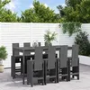 Image de vidaXL Ensemble de bar de jardin 9 pcs gris bois de pin massif3157789