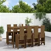 Image de vidaXL Ensemble de bar de jardin 9 pcs marron miel bois de pin massif