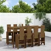 Image de Vidaxl Ensemble De Bar De Jardin 9 Pcs Marron Miel Bois De Pin Massif
