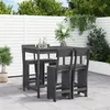 Image de vidaXL Ensemble de bar de jardin 5 pcs gris bois de pin massif