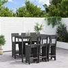Image de vidaXL Ensemble de bar de jardin 7 pcs gris bois de pin massif