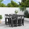Image de Vidaxl Ensemble De Bar De Jardin 7 Pcs Gris Bois De Pin Massif