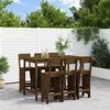 Image de vidaXL Ensemble de bar de jardin 7 pcs marron miel bois de pin massif