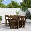 Image de Vidaxl Ensemble De Bar De Jardin 7 Pcs Marron Miel Bois De Pin Massif