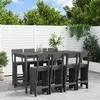 Image de vidaXL Ensemble de bar de jardin 9 pcs gris bois de pin massif3157819