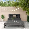 Image de Vidaxl Salon De Jardin 2 Pcs Gris Bois Massif De Pin