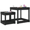 Image de vidaXL Tables à sable 2 pcs noir bois de pin massif