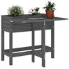 Image de vidaXL Jardinière de jardin avec dessus pliable gris bois pin massif