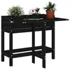 Image de vidaXL Jardinière de jardin avec dessus pliable noir bois pin massif825125
