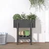 Image de Vidaxl JardiniÃ¨re Gris 62x30x69 Cm Bois Massif De Pin