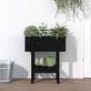 Image de Vidaxl JardiniÃ¨re Noir 62x30x69 Cm Bois Massif De Pin
