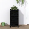Image de Vidaxl JardiniÃ¨re Noir 40x40x78 Cm Bois Massif De Pin