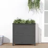 Image de vidaXL Vidaxl Jardinière Gris 82,5x40x78 Cm Bois Massif De Pin