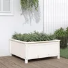 Image de Vidaxl JardiniÃ¨re Blanc 82,5x82,5x39 Cm Bois Massif De Pin