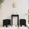 Image de vidaXL Tabourets de jardin lot de 2 noir 40x36x45 cm bois massif pin825342