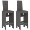 Image de vidaXL Tabourets de bar lot de 2 gris 40x42x120 cm bois massif de pin825354