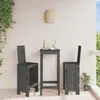 Image de vidaXL Vidaxl Tabourets De Bar 2 Pcs Gris 40x42x120 Cm Bois Massif De Pin